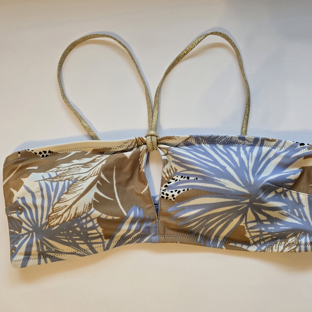 aerie Tropical Print Women's Bikini Top Vacation Cruise Beach Size Large - Picture 3 of 5